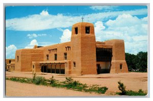 c1991 Postcard NM Cristo Rey (Christ The King) Church Santa Fe New Mexico