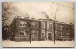 Milwaukee WI RPPC Henry Clay Middle School c1918 Real Photo Postcard T29