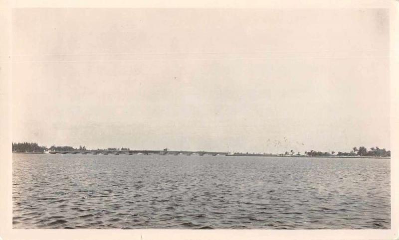 Palm Beach Florida Lake Worth Bridge Real Photo Non Postcard Back JD228145