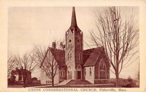 Fisherville Massachusetts Union Congregational Church Antique Postcard K95253