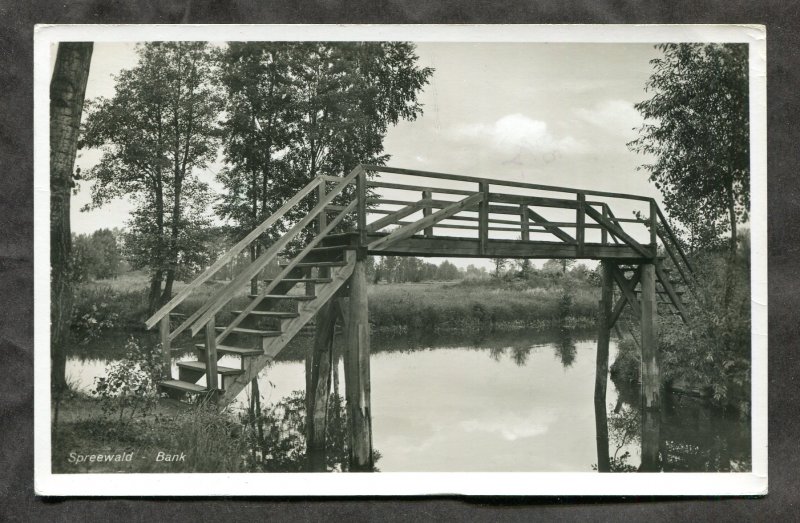 5214 - GERMANY Wotschofska im Spreewald. Bridge. Real Photo Postcard