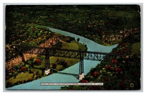 Vintage 1949 Postcard High Bridge Over Kentucky River High Bridge Kentucky