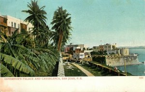 Undiv. Back Postcard; San Juan Puerto Rico, Governor's Palace & Casablanca