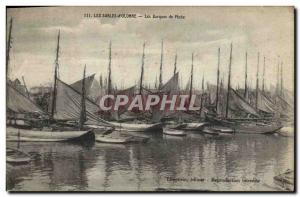 Old Postcard The fishing boat d & # 39Olonne Sands fishing The boats