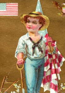 1880s Jersey City U.S. Flags Eagle Patriotic E. Sands P85