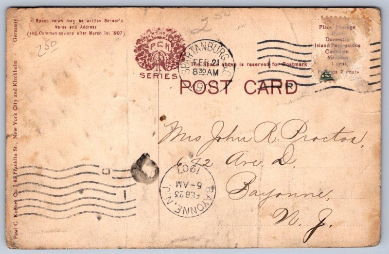 K37/ Spartanburg South Carolina Postcard c1910 East Main Street Stores 11