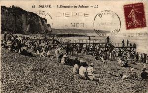 CPA DIEPPE-L'Estacade et les Falaises (347406)