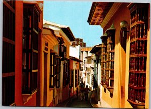 Postcard Venezuela Vargas Street in Old La Guaira