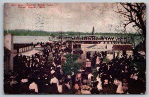 Grand Rapids  Boat Landing  Reeds lake  Michigan   Postcard  1910