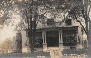 G69/ Richmond Indiana RPPC Postcard c1910 Elks Home Building Dalbey