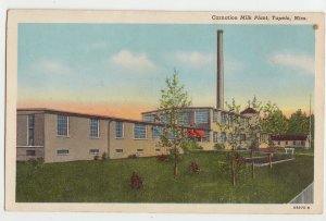 P2834, old postcard view carnation milk plant tupelo miss