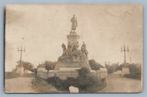 RUSSIAN ANTIQUE REAL PHOTO POSTCARD RPPC SEVASTOPOL SIEGE CRIMEAN WAR MONUMENT