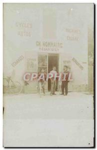 PHOTO CARD Automotive Car Cycles Ch Hommaire Mechanic Velo Cycle