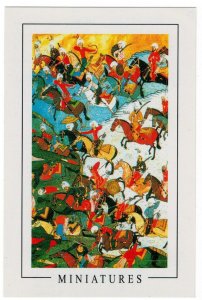 Postcard Turkey 2016 Art Books Miniatures Horses Battle