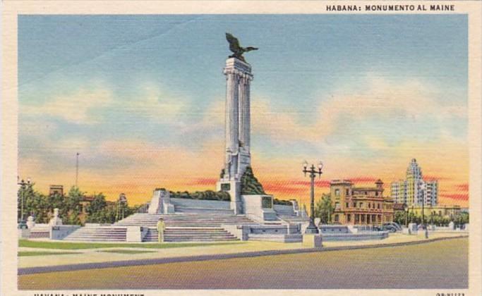 Cuba Havana The Maine Monument Curteich