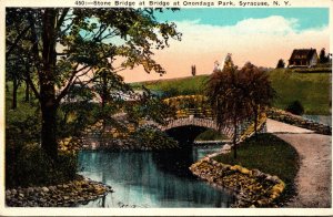 New York Syracuse Onondaga Park Stone Bridge