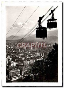 Postcard Modern Teleferique De La Bastille Crossing Of Two buckets Grenoble