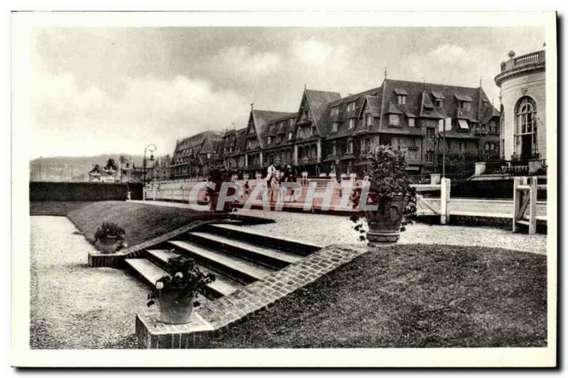 Old Postcard Deauville La Plage Fleurie Hotel Normandy Boulevard and Cornuche