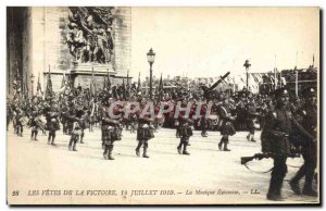 Old Postcard The Holidays Of Victory 14 July 1919 Music Scottish Army