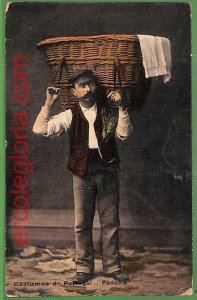 ah2258 - VINTAGE POSTCARD - PORTUGAL - 1914 - ETHNIC, Bread seller-