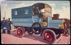 Vintage Postcard 1911 Police Patrol Automobile, Chicago, Illinois (IL)