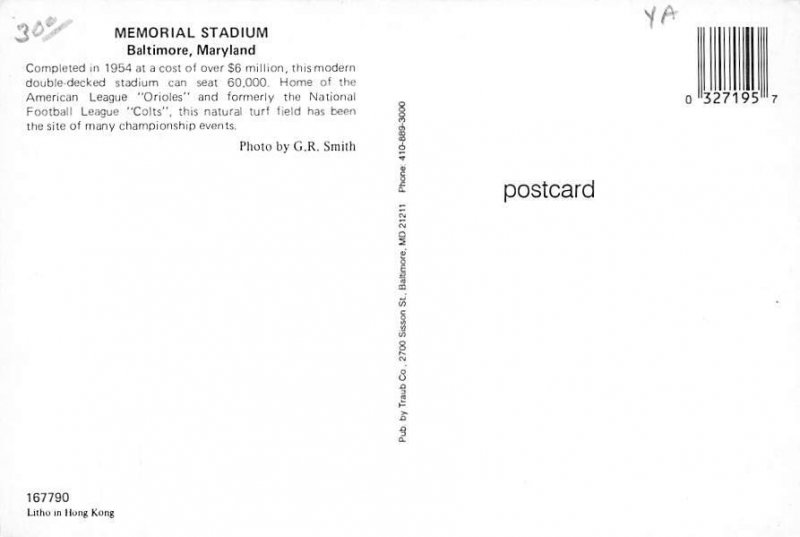 Memorial Stadium, Baltimore, Maryland 