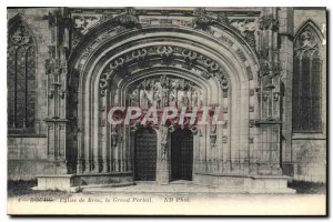 Postcard Ancient Church of Brou the Grand Portal