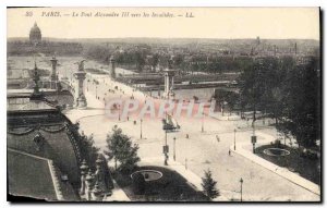 Postcard Old Paris Pont Alexandre III to the Invalides