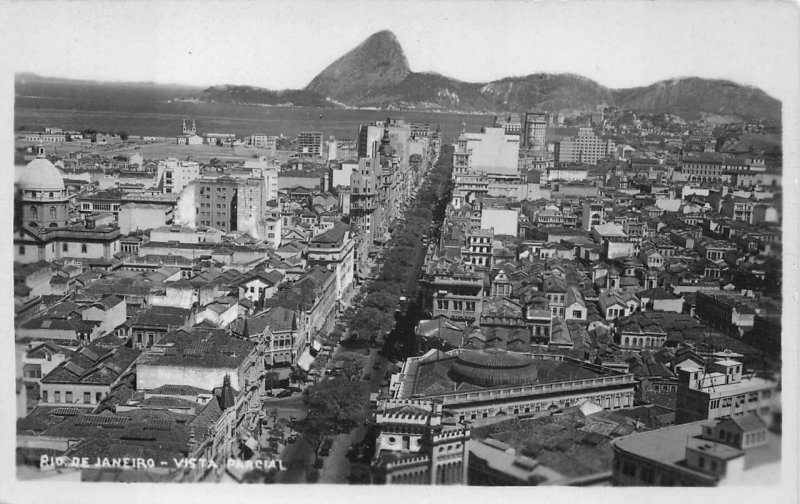 RPPC BRAZIL RIO DE JANEIRO VISTA PARCIAL REAL PHOTO POSTCARD (c. 1930s)