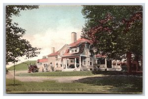 Robert W Chambers Home Broadalbin NY New York UNP Hand Colored DB Postcard W15