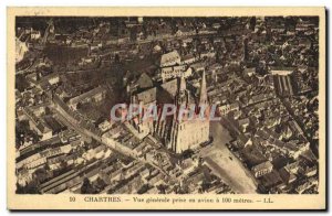 Postcard Old Chartres General view taken by plane 100 meters
