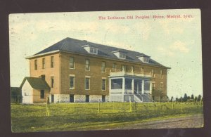 MADRID IOWA THE LUTHERAN OLD PEOPLES HOME VINTAGE POSTCARD 1911