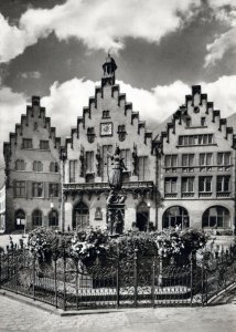 VINTAGE CONTINENTAL SIZE POSTCARD RPPC REAL PHOTO HOTEL IN FRANKFURT AU MAIN