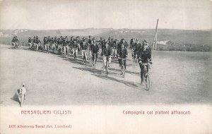 ITALY MILITARY MARKSMAN CYCLISTS-COMPAGNIA PLOTONI AFFLANCATI~1900s POSTCARD