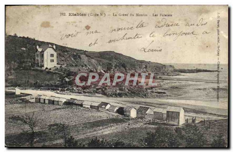 Old Postcard The Stables Greve Mill Las Cliffs