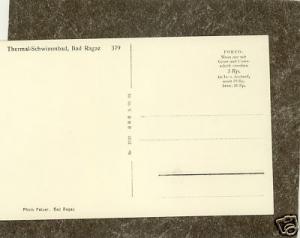 DEUTSCHLAND BAD RAGAZ FOTO postkarte rppc Postcard