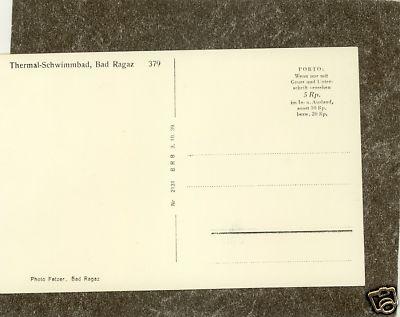 DEUTSCHLAND BAD RAGAZ FOTO postkarte rppc Postcard