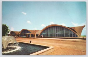 Lambert~St Louis West Municipal Air Terminal~Fountain In Front~Exterior~Vintage
