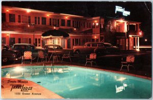 1950s Travel Lodge Ocean Ave Santa Monica, CA Postcard F223