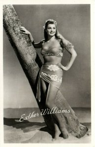 PC ESTHER WILLIAMS, MOVIE STAR, Vintage REAL PHOTO Postcard (b30138)