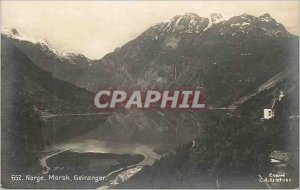 652 Old Post Card Norge Merok Geiranger