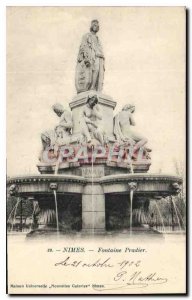 Postcard Old Nimes Fontaine Pradier