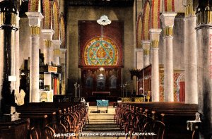 Gibraltar Interior Of Protestant Cathedral Vintage Postcard 09.82