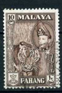 509669 Malaysia Malay state 1957 year Pahang Tiger stamp