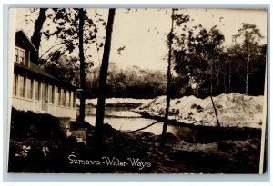 Finland RPPC Photo Postcard Sumava Water Ways c1910 Unposted Antique