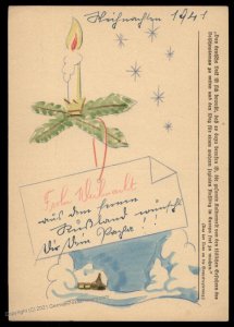 3rd Reich Germany 1941 Weihnacht Christmas Card FELDPOST Cover 99514