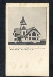 GRANT CENTER TOWNSHIP SOUTH DAKOTA SD ZION EVANGELICAL CHURCH VINTAGE POSTCARD