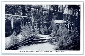 1940 White Christmas Display Jewel Box Forest Park St Louis Missouri MO Postcard