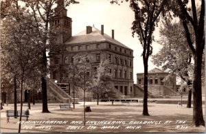 RPPC Admin & Engineering Bldgs Soo Locks Sault Ste Marie MI Vtg Postcard X47