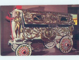 Chrome POSTCARD OF ANTIQUE WAGON AT CIRCUS WORLD MUSEUM Baraboo WI AG0112